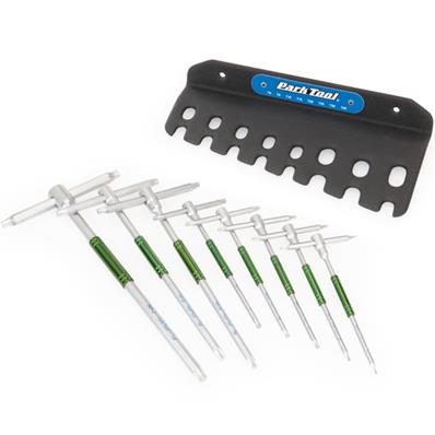 Chaves Torx, Punho T, 3 Pontas, T6 / t8 / t10 / t15 / t20 / t25 / t30 / t40, Park Tool Tht-1, Cromo-vanádio/ Aço, Apoio Giratorio Alumínio – Jogo – foto 1