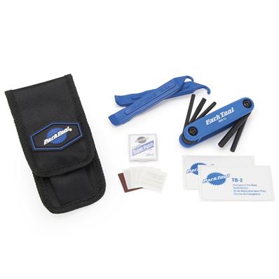 Kit Essencial Park Tool - Reparos Completo: Espátulas, Canivete Multifuncional, Remendos para Pneu e Câmara de Ar.