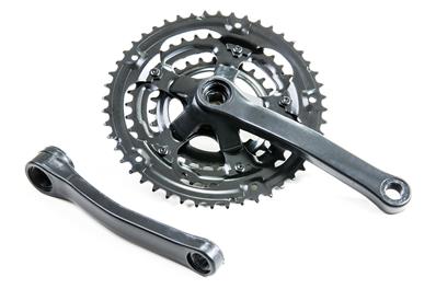 Pedivela Mtb Aço, 170mm, Encapado Preto, Coroa Aço Preto 28/38/48D Index, sem Protetor Longheng – Jogo – foto 4