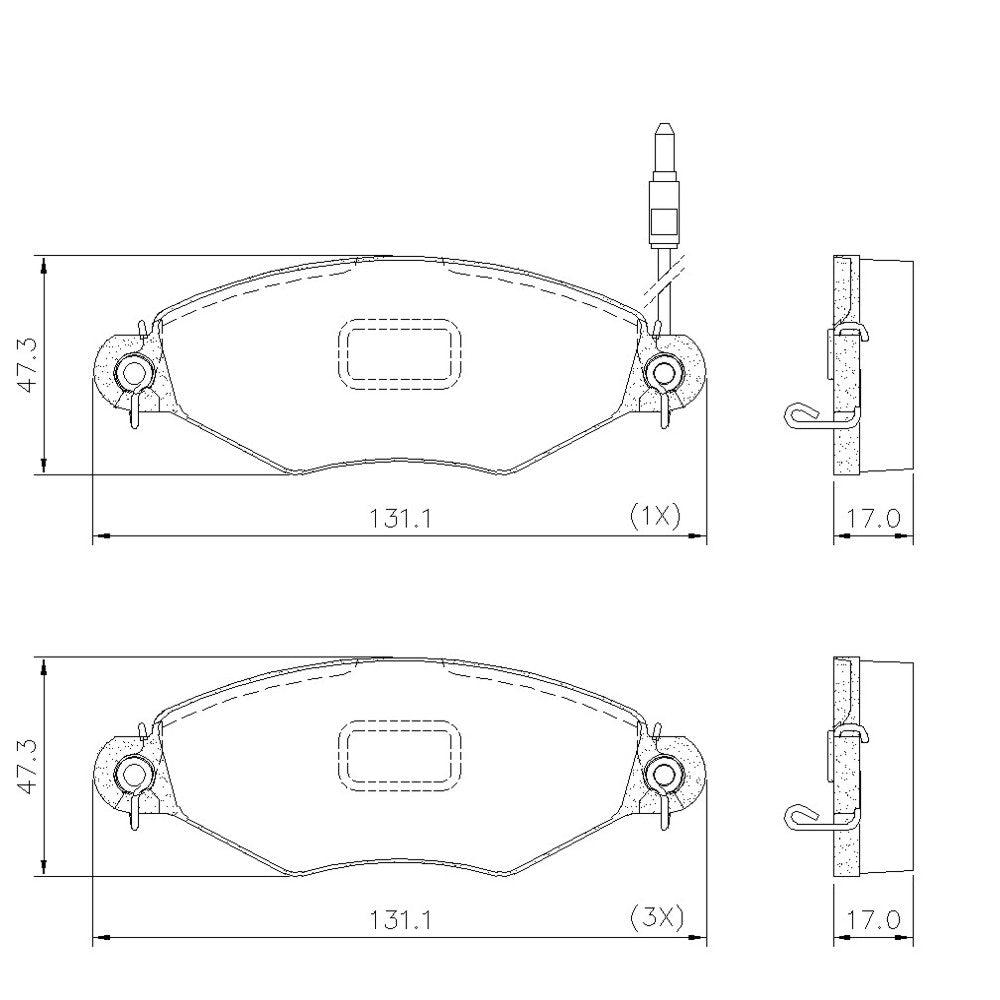 Pastilha de Freio Dianteira Fras-le PD/412-B PD/1788 Peugeot 206, Renault Kangoo