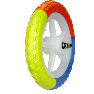 Roda Nylon Aro 12 Dianter. c/ Pneu Eva 3 cores