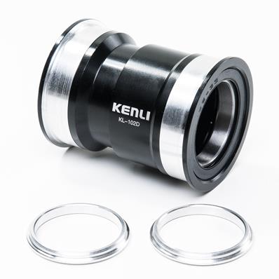 Movimento Central Pressfit Bb30, Alumínio, Preto, Diâmetro Externo 46mm, Corpo 68/73mm, Pedivela com Eixo 30mm, Rolamento Selado, 117g Kenli – foto 1