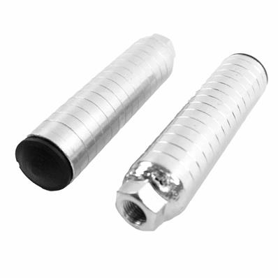 Apoio Trolhinha Aço Zincado Prata [22,3, x95mm] com Porca Embutida Goal – Par – foto 1