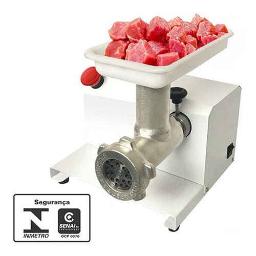 Moedor De Carne Industrial Beccaro Motor 1/3cv 70 Kg/h 220v