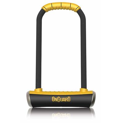 Cadeado, Chave, U-lock, Onguard Pitbull Ls 800,15x292x14mm, Revestido, 5 Chaves Pantográficas, 1 com Led, com Suporte, Amarelo / preto – foto 1