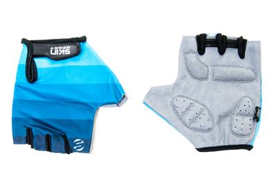 Luva Skin Sport Race, Azul Degrade, Palma em Couro Sintético com Gel, Fecho com Velcro, Lycra Nas Costas - Tam. G – Par – foto 4
