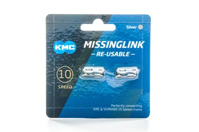 Emenda de Corrente, 10v, Kmc Cl559r-np, Compativel Shimano, Reutilizave 3/5 Vezes, 2 Pares, Cromado – Jogo – foto 2