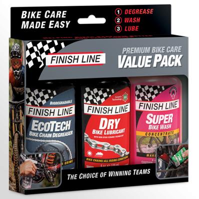 Kit Bike Care Premium Finish Line, Lavador, Desengraxante e Lubrificante Seco.