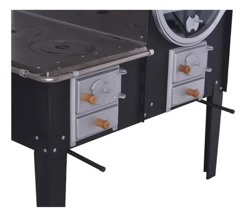 Forno Com Fogão A Lenha - Interno Inox Brilhante (80cm)forne