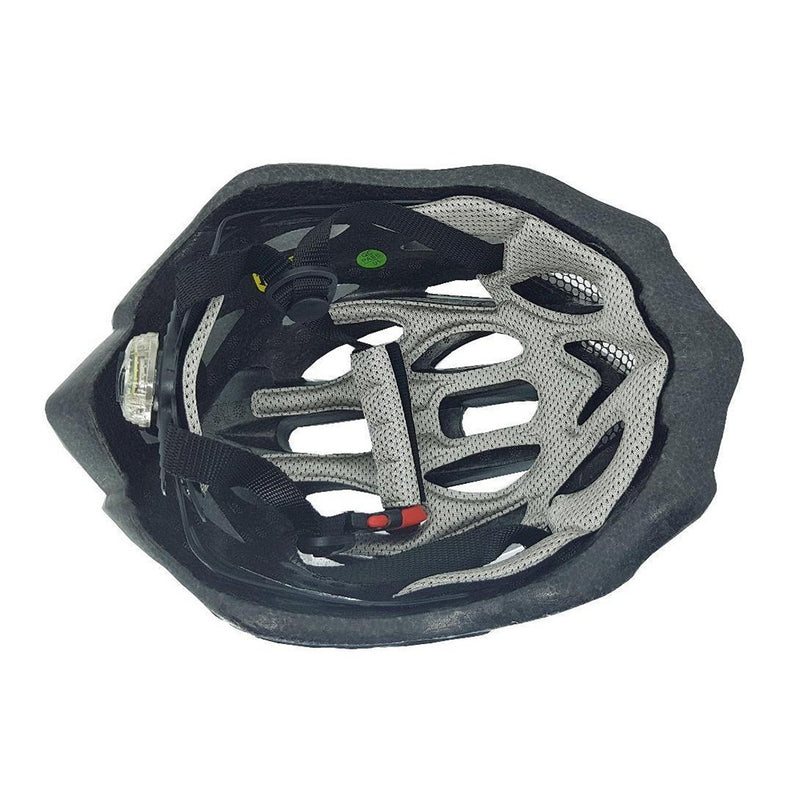 Capacete Ciclismo Absolute Wild Com Sinalizador Pto/Bco M/G