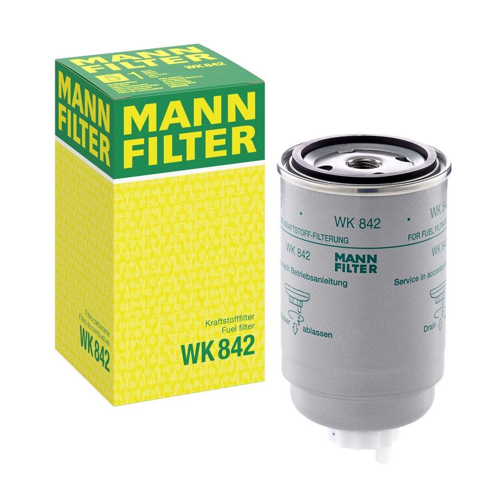 Filtro Blindado Combustível Mann-filter WK842 Massey Ferguson MF 297/MF 660 4X4/MF 290 4X2/MF 297 4X4/MF 299 4X4/MF 290 4X4/MF 610/MF 38/MF 630 4X4