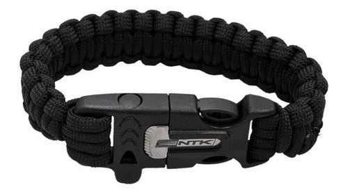 Pulseira Action Cord Tática Ntk  Apito Paracord Pederneira