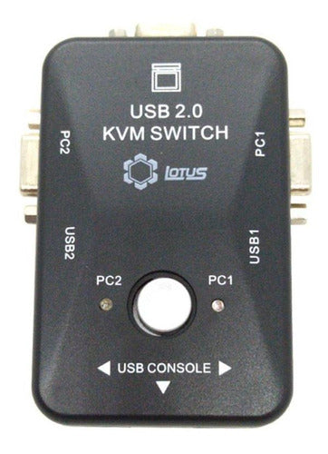 Chaveador Kvm Switch 2 Portas Vga Usb Lotus Lt-km002