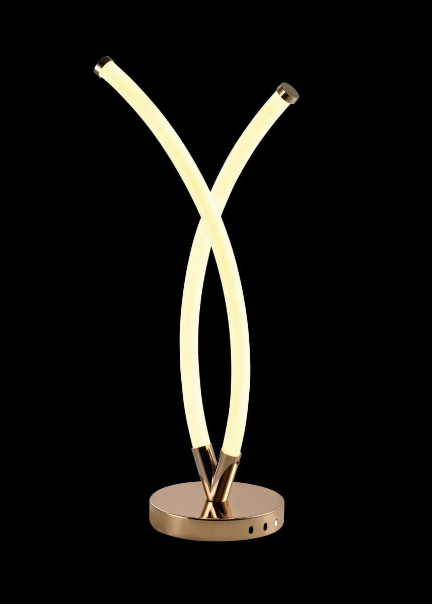 ABAJUR MODERNO DE MESA MINIMALISTA - LED 32W DOURADO TRO