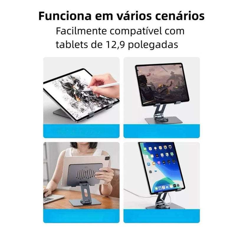 Suporte De Mesa P Samsung Fold Tablet iPad Laptop Alumínio