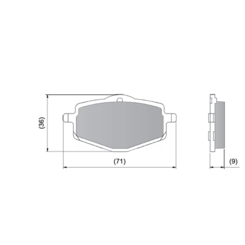 Pastilha de Freio Dia-frag DFP-20805 Yamaha XT 600 Z Ténére