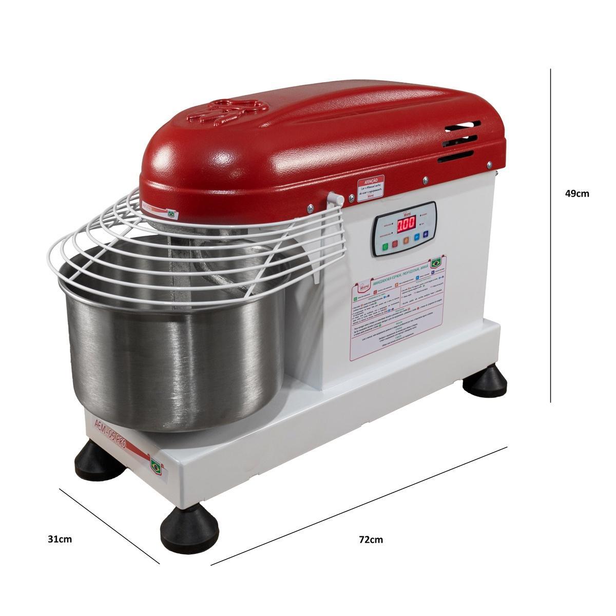 Amassadeira Espiral 5Kg 1/2 Cv Bivolt Maná 110V/220V