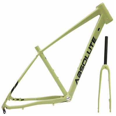 Quadro / garfo, 700, Alumínio 6061, Gravel Absolute All Road, Freios Padrão Flat Mount, Bsa 68mm, Rota Interna, Canote 27.2mm, Verde, Xs/50 – Jogo – foto 1