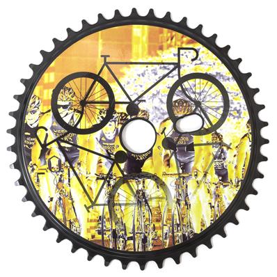 Roda Dentada, Aço, 46 Dentes, Preto Desenho Tranfer: Bicicleta Speed, sem Furo para Cobre Corrente, Espessura 2,0mm Logan – foto 1