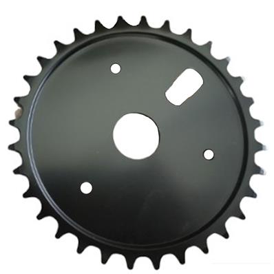 Roda Dentada, Aço, 32 Dentes, Fechada, Preto, com Furo para Cobre Corrente Logan – foto 1