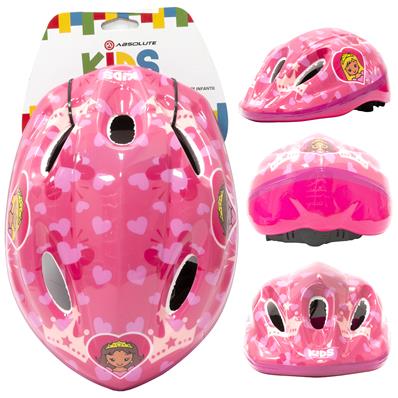 Capacete, Absolute Kids Shake Rosa Princesas, 5 Entradas de AR, com Ajuste, P (48-52cm) – foto 1