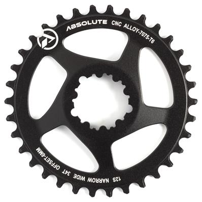 Coroa, 34d, Alumínio 7075, Absolute Prime Direct, Narrow Wide, Offset 6mm, 9/12v, para Sram Bb30 / dub / gxp / absolute – foto 1