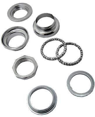 Caixa Direcão Rosca EC, Standard (1 ), Neco H800g, Aço, Cromado, Colar 5/32x16, Caixas 30mm, Pista 27mm, Altura 24/11mm, 8 Peças, 129g – Jogo – foto 1
