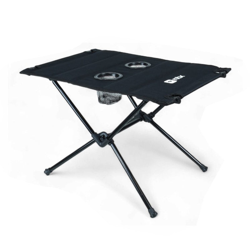 Mesa Para Camping Robusta Com Suporte Para Copos Mobi Preto