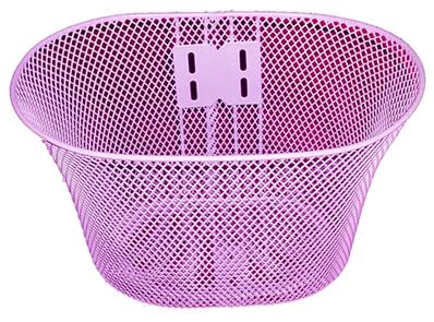 Cesta Oval Rosa com Suporte de Aço - Tamanho 16