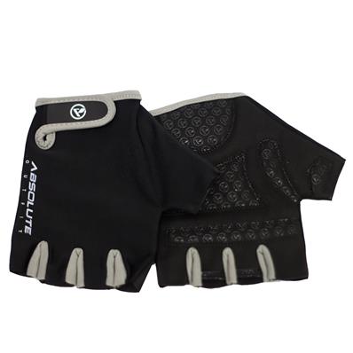 Luva, Absolute Outfit Nero, Palma Couro Sintético com Acolchoamento, Fecho com Velcro, Lycra Nas Costas, Preto / cinza, P – Par – foto 1