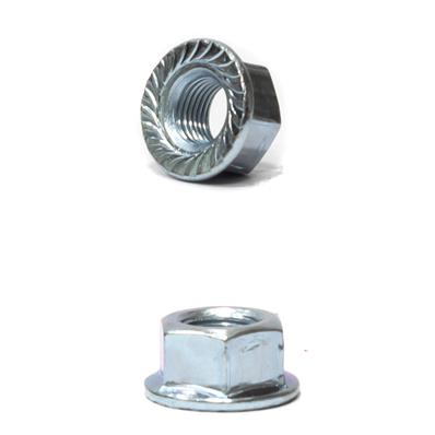 Porca para Eixo Traseiro 3/8 x 26D. Zincada com Flange Logan – 100 Peças – foto 1