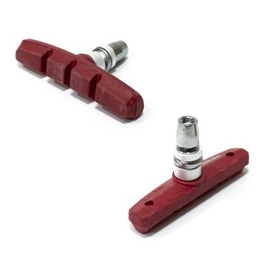 Sapata Mtb 70Mm Vermelho V-Brake , Parafuso e Porca Allen