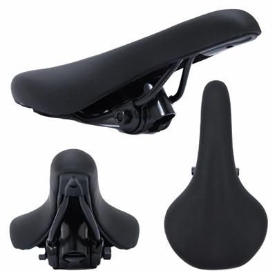 Selim Mtb, Couro Sintético, Preto, com Carrinho e Trilhos em Aço Preto,140mm x 270mm - Peso: 450 Gramas Gti – foto 1