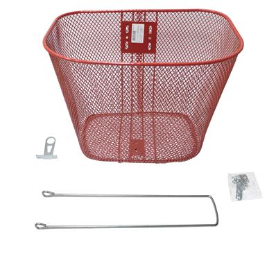 Cesta Aro 26 Oval Média [31.5x23x22cm] Aço Encapado Vermelho com Suporte e Haste Logan – Jogo – foto 1