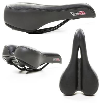 Selim Mtb Velo Plush Vl3112 Gel com Cavidade - Preto/Cinza