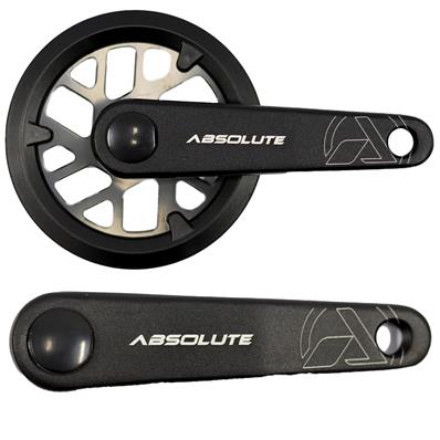 Pedivela, Alumínio, Absolute Nero JR, 127mm, 28D Aço Não Removível, para Ponta Quadrada, com Cobre Corrente Dois Lados, com Logo, Preto – Jogo – foto 1