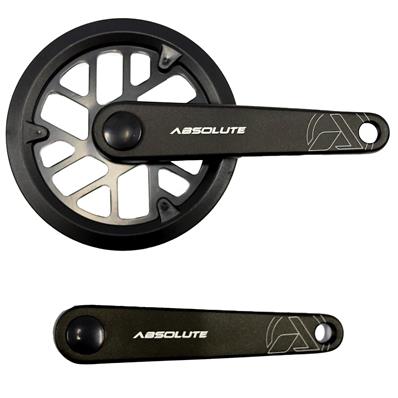 Pedivela, Alumínio, Absolute Nero JR, 152mm, 32D Aço Não Removível, para Ponta Quadrada, com Cobre Corrente Dois Lados, com Logo, Preto – Jogo – foto 1