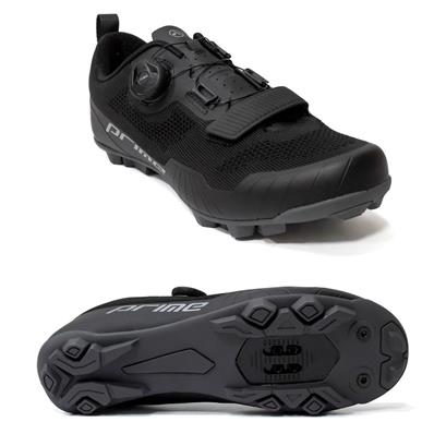 Sapatilha, Mtb, Absolute Prime 5, Cabedal Knit + Microfibra Sintética, Sola Nylon + Borracha - Fecho 1 Roldana + Velcro, Preto, 38BR – Par – foto 1