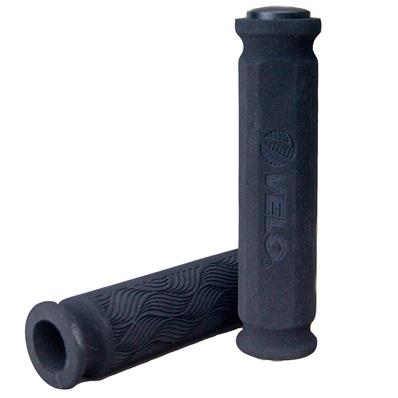 Manopla, Velo Vlg-075-2, Espuma Super Leve, 130mm, com Tampas, Preto – Par – foto 1