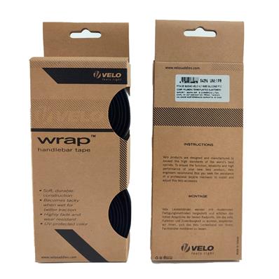Fita de Guidão, Velo Vlt-6083, Silicone, Anti Derrapante, com Tampas, Preto – Par – foto 1