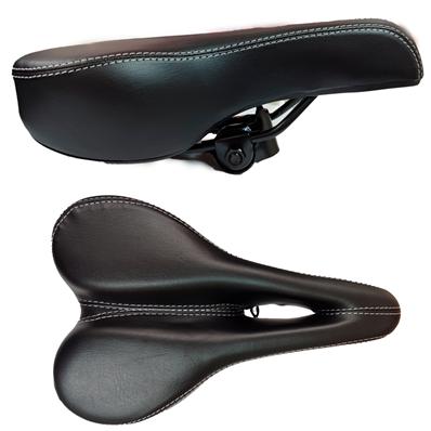 Selim Mtb M018 Preto, com Cavidade em Couro Sintético, com Carrinho, [26,5 x 16cm] – foto 1