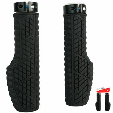 Manopla, Absolute Eg7, Borracha Macia, com Trava Alumínio, 137mm, Preto – Par – foto 1
