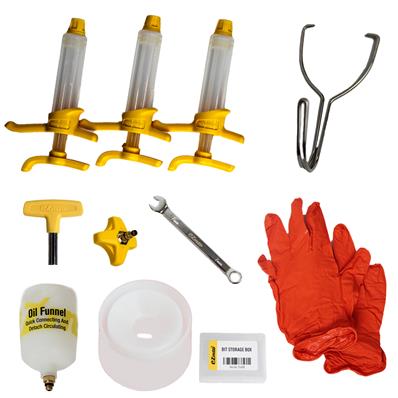 Kit Sangria, Absolute Bleeder, Abs / aço, Completo, com Seringas / ponteiras, para Fluídos Dot / mineral, Espaçadores, Reservatórios – Jogo – foto 1