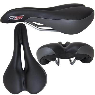 Selim Mtb Velo Plush Vl3147, Preto/Cinza, com Cavidade