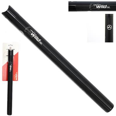 Canote de Selim, Absolute Wild SL, 30.9x400mm, Recuo 0mm, Alumínio 6061, Usinado em Cnc, Preto, 275g – foto 1