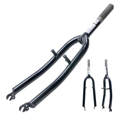 Garfo Aço Preto 26 MTB, Pivo 25.4mm - ATOP - Canote 160mm, Rosca 80mm