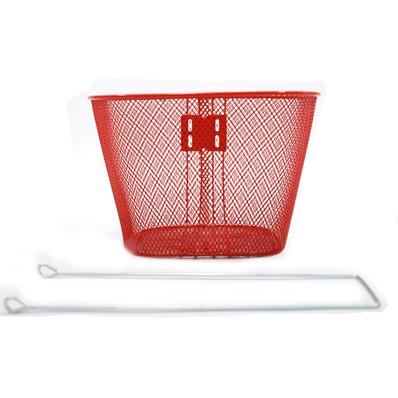 Cesta Aro 26 Oval Média [31.5x23x22cm] Aço Encapado Vermelho com Suporte e Haste – Jogo – foto 1