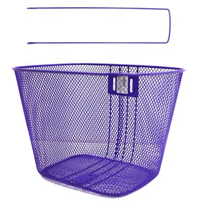 Cesta Aro 26 Oval Média [31.5x23x22cm] Aço Encapado Lilas com Suporte e Haste – Jogo – foto 1