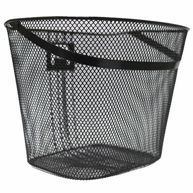 Cesta Aro 26 Quadrada Grande [35x25x26cm] Aço Encapado Preto com Suporte, Haste e Cinto para Instalação Logan – Jogo – foto 1