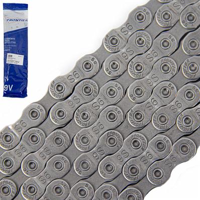 Corrente 1/2 x 11/128 x 116 Elos, para 9 Velocidades, Cinza, Acompanha Power-link CL566 Frontier By Kmc – foto 1
